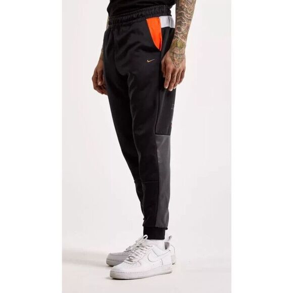 Nike DQ3525-891 Men's Sz S Orange/Black/Anthracite Tribute Smile Joggers - Picture 12 of 14